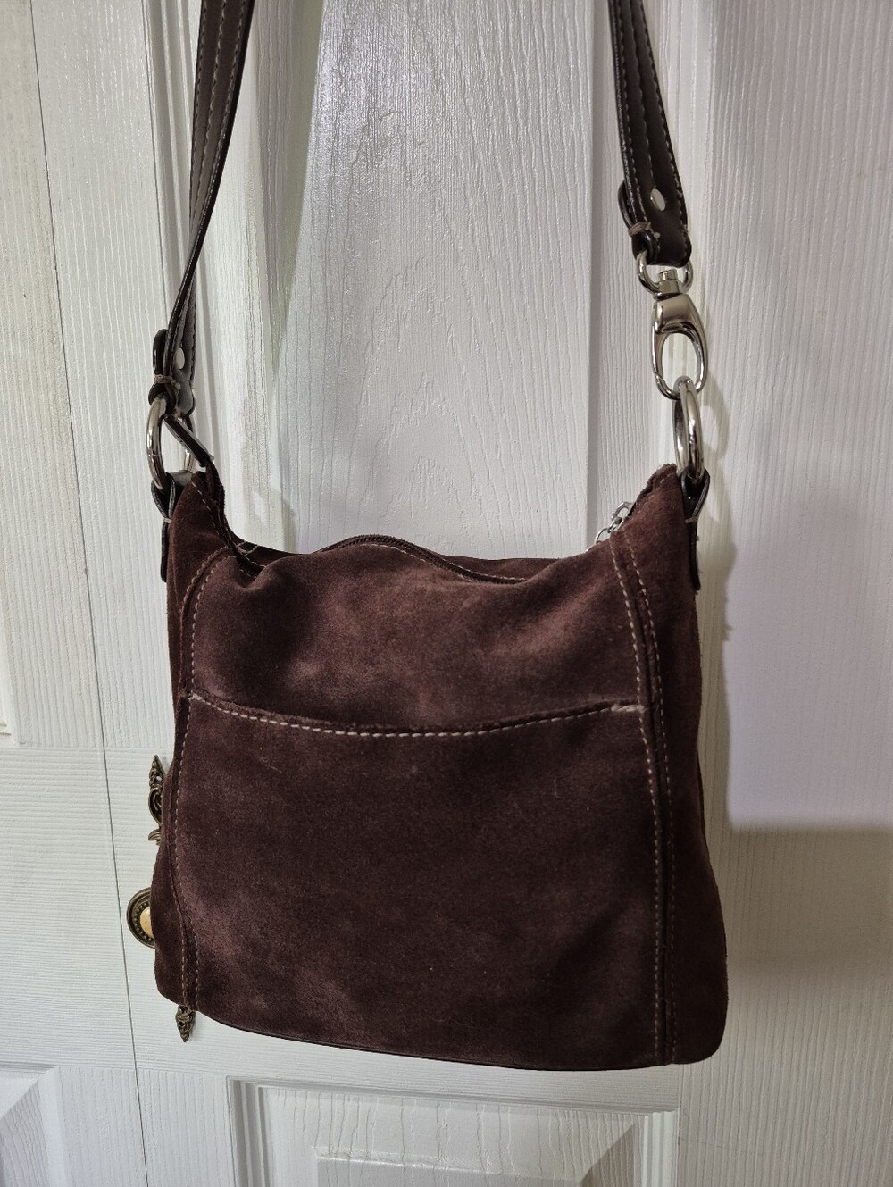 A.n.a brown leather suede crossbody bag - Picture 7 of 11